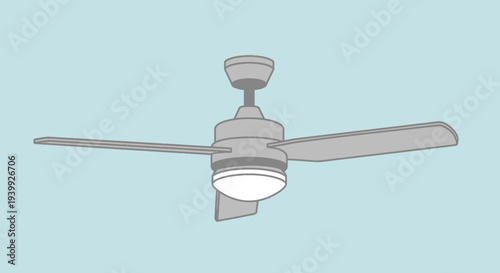 Modern Ceiling Fan with Three Blades 1.