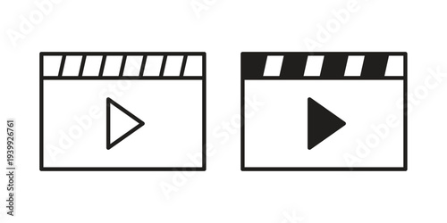 Video icon. Premium thin line vector illustrator. Vector EPS10