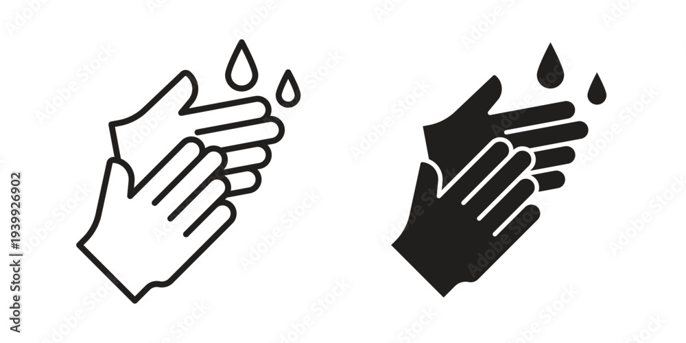 Obraz premium Wash hands icon. Premium thin line vector illustrator. Vector EPS10