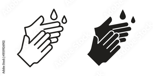 Wash hands icon. Premium thin line vector illustrator. Vector EPS10