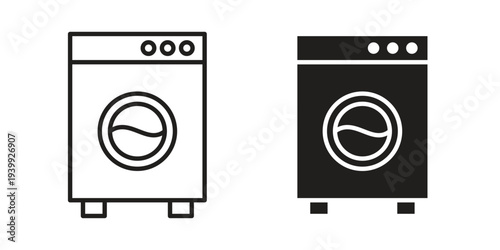 Washing machine icon. Premium thin line vector illustrator. Vector EPS10