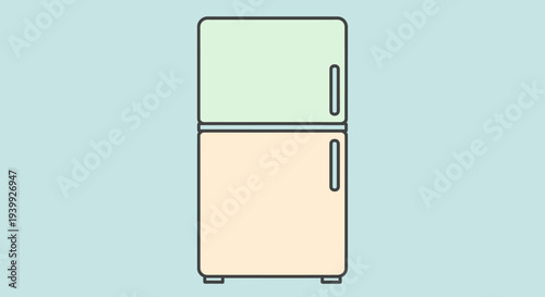 Two Door Refrigerator with Freezer.