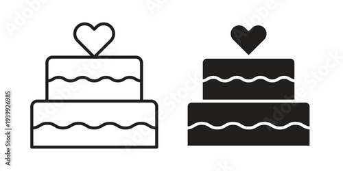 Wedding cake icon. Premium thin line vector illustrator. Vector EPS10