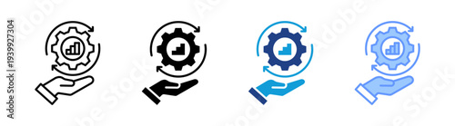 Optimization icon set multiple style collection