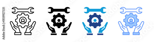 Skills icon set multiple style collection