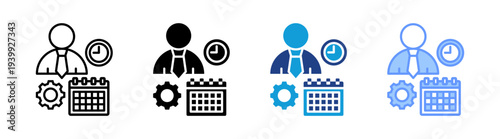 Discipline icon set multiple style collection