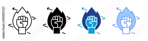 Motivation icon set multiple style collection