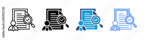 Evaluation icon set multiple style collection