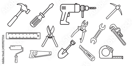 Collection of essential tools for DIY projects and home repair