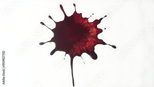 seepage. A white surface with a spreading dark stain, minimalist composition. wellbeing guides, coaching materials, designed for coaching and self-improvement content, used by content marketers.