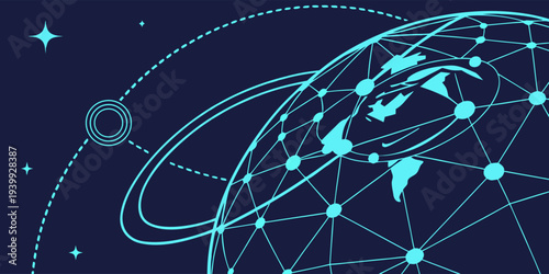 Glowing technology globe representing global data networks, artificial intelligence, and modern digital innovation.