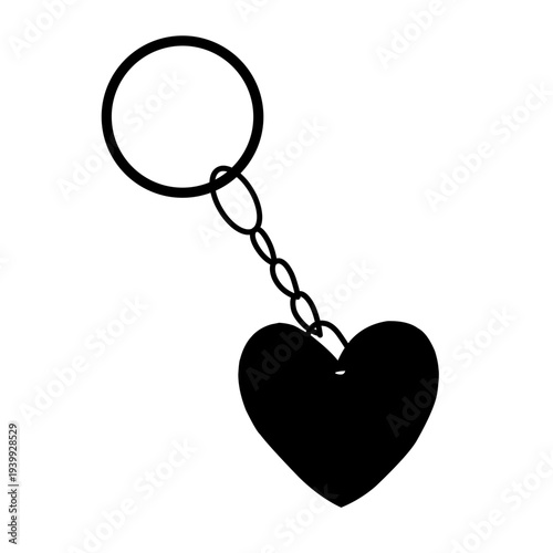 Keychain icon vector