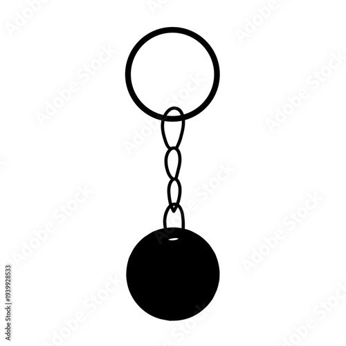 Keychain icon vector