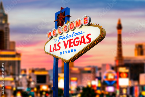 Canvas Print Welcome to Fabulous Las Vegas Sign