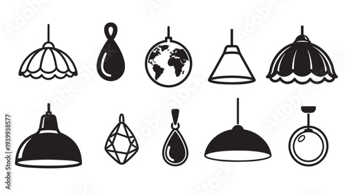 A collection of various light fixtures and lamps