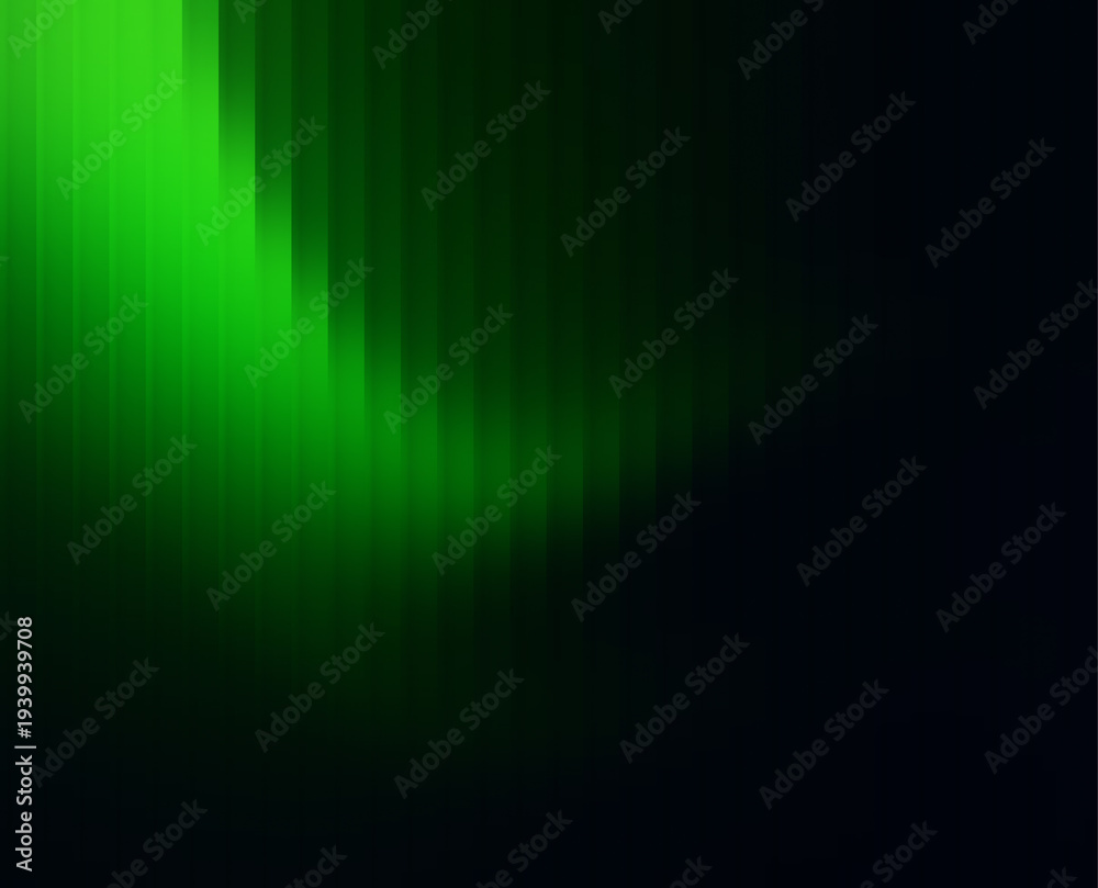 Obraz premium Green gradient background with vertical stripes and light effect