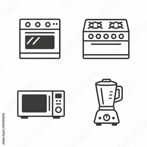 household appliances icons