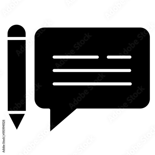  Tagline Creation Glyph Icon