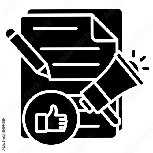  Text Persuasion Glyph Icon