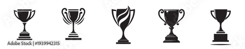vector trophy style silhouette
