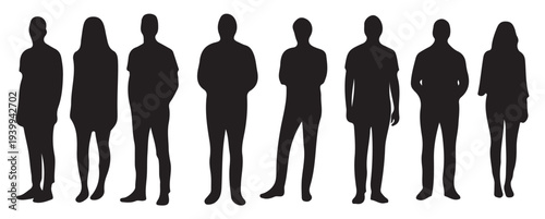 adult people silhouettes illustration 