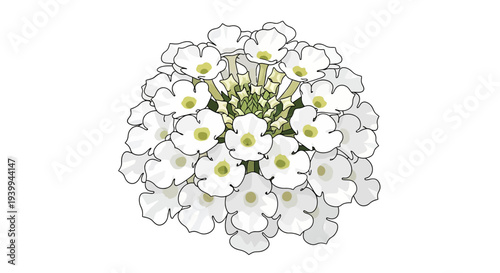 Purple flower bouquet illustration isolated on a white background.