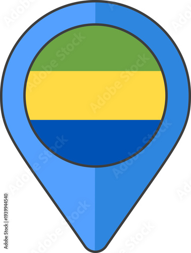 Gabon Flag Map Pointer Flat Style Location Pin Icon SVG Free Download Gabon Flag Map Pointer Flat Style Location Pin Icon SVG - GFXLoad