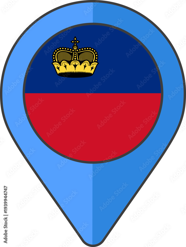 Obraz premium Austria Flag Map Pointer Flat Style Location Pin Icon SVG