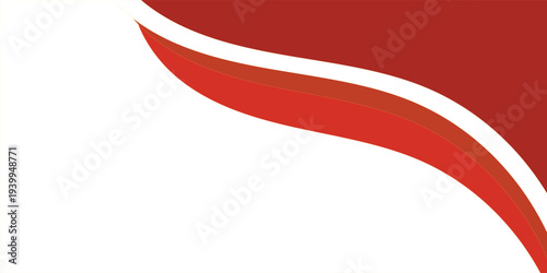 Abstract Red and Terracotta Wavy Background with Elegant Curved Layers and White Copy Space illustration