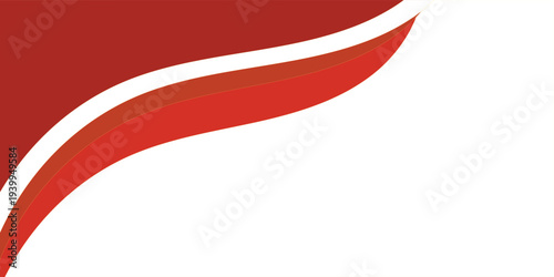 Abstract Red and Terracotta Wavy Background with Elegant Curved Layers and White Copy Space illustration