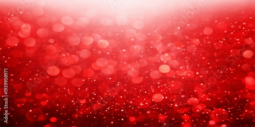 Red bokeh abstract background featuring sparkling Christmas lights and shiny winter snowflakes for a festive holiday celebration design