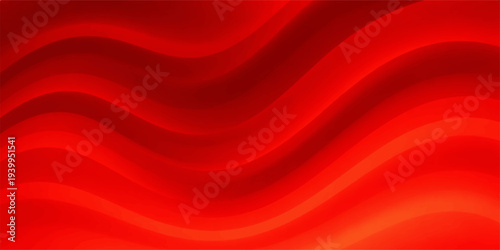 Abstract red silk and satin background with a flowing wave texture and soft light for a luxury textile backdrop design