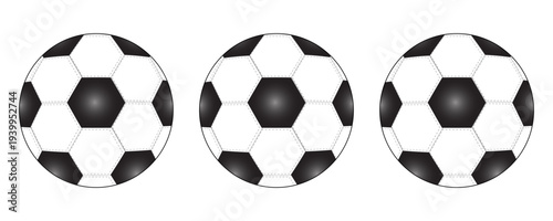 Set of soccer ball icons. Football symbol. Soccer Ball Set in Black Design.