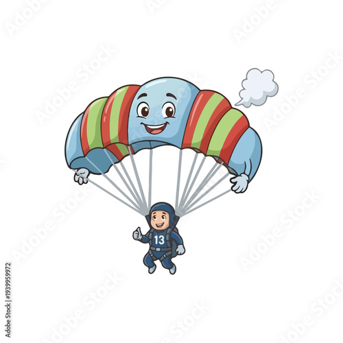 vector illustration of a parachute