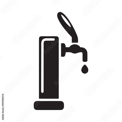 Beer Crane. Flat Vector Icon. Simple black symbol on white background
