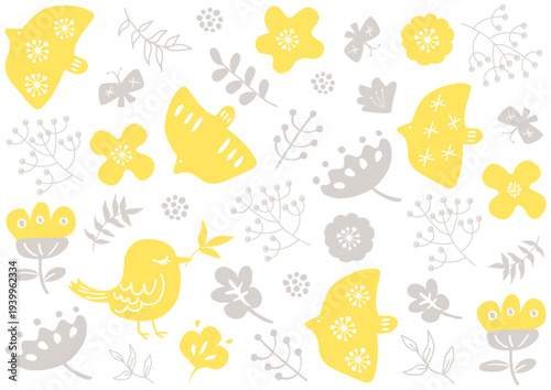 北欧風花柄パターン