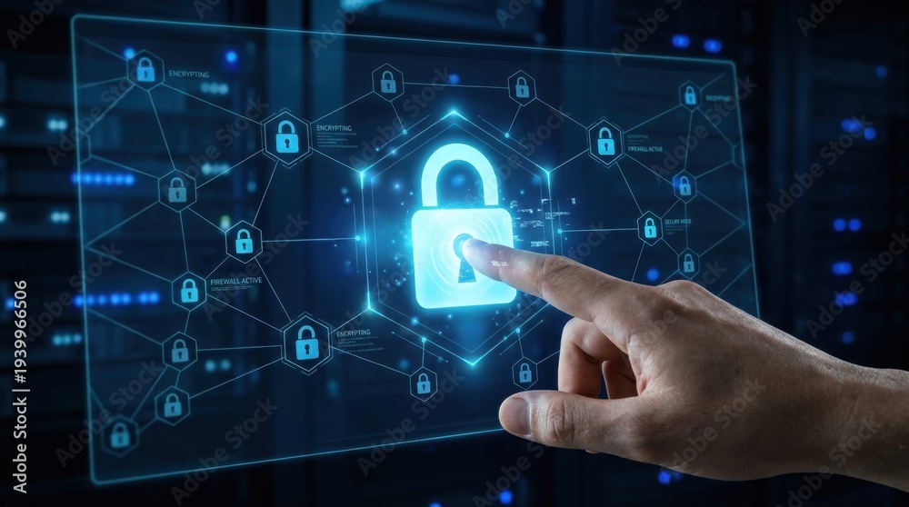 Fototapeta premium Cybersecurity and Digital Network Protection