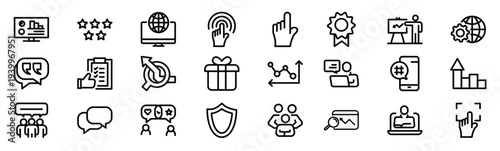 business strategy optimization team icon set
