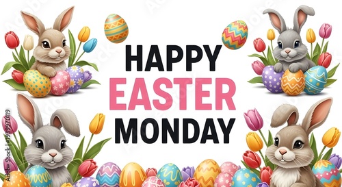 Easter monday wishes celebrating spring with joy and easter eggs