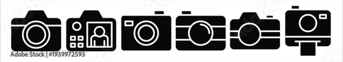 camera icon set on white