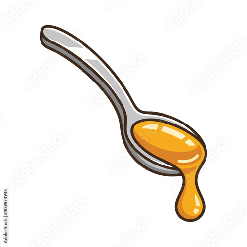 Spoon with Dripping Honey
