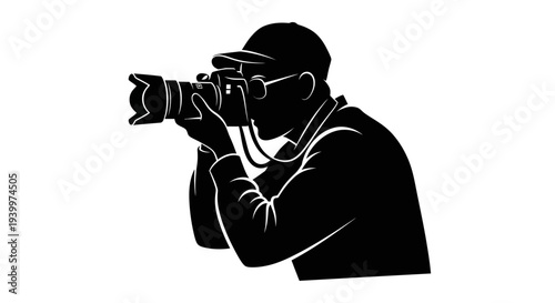 Professional photographer capturing moments with camera