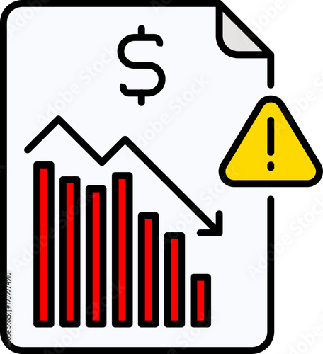 Lower income icon with outline