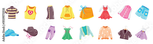 casual wear flat stickers