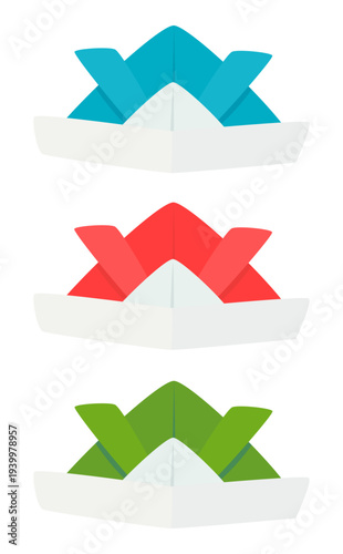 こどもの日イラスト_折り紙の兜