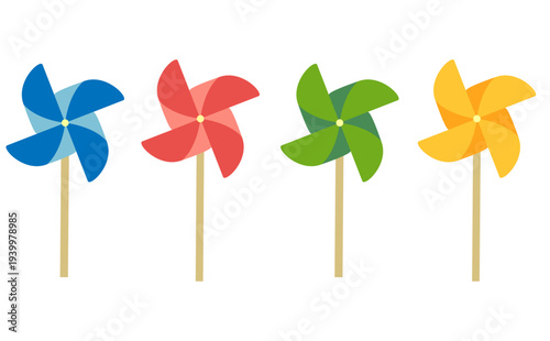 こどもの日イラスト_風車イラストセット