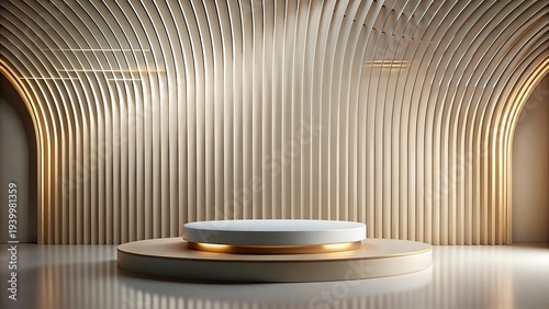 Modern Abstract Podium With Smooth Curves