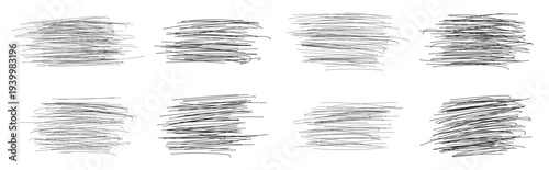 set of hand drawn pencil sketch objects shading vector