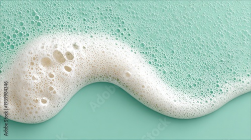 Face cleansing mousse of shampoo foam texture