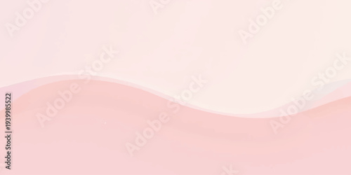 A soft pink silk fabric background features flowing wavy lines and smooth satin curves to create a light abstract vector design for a romantic wallpaper backdrop